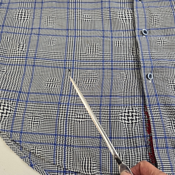 ROBERT GRAHAM Men's Dash Art Long Sleeve Button Up  XXL  2XL  Gray Blue - Picture 11 of 13